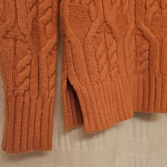 Ann Taylor Warm Shrimp Color Knit Sweater - Picture 2 of 3
